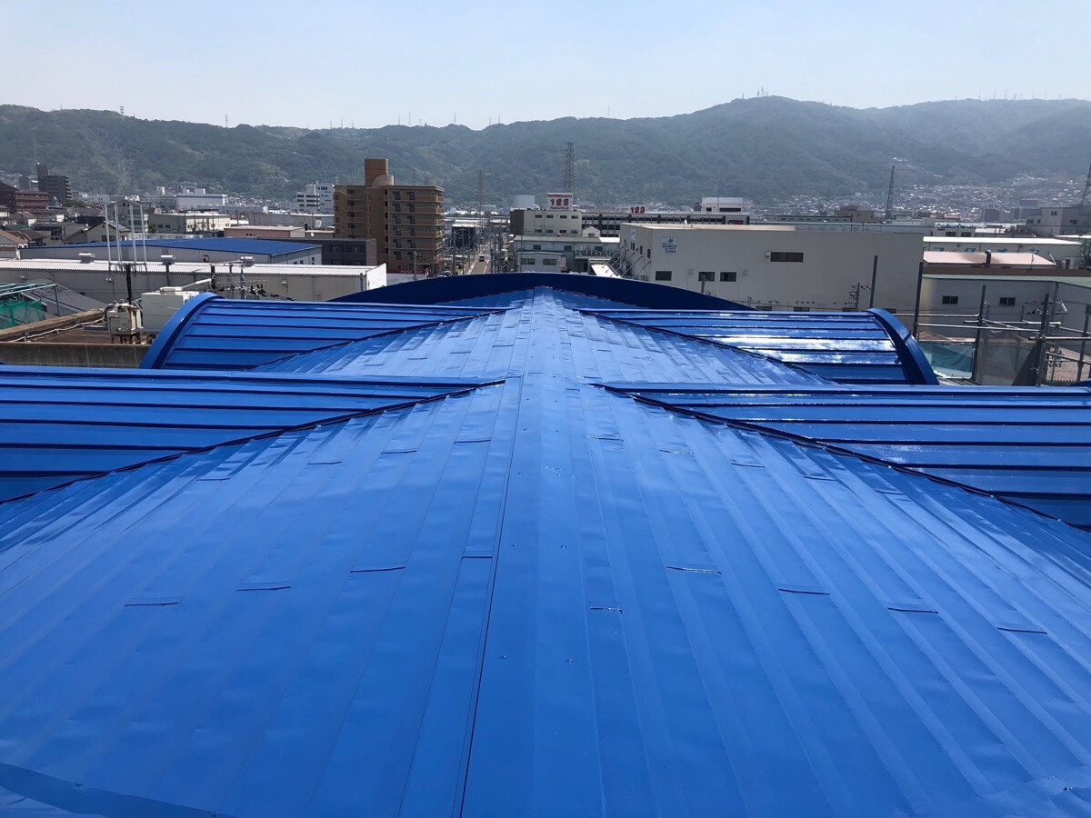 屋根の塗装後